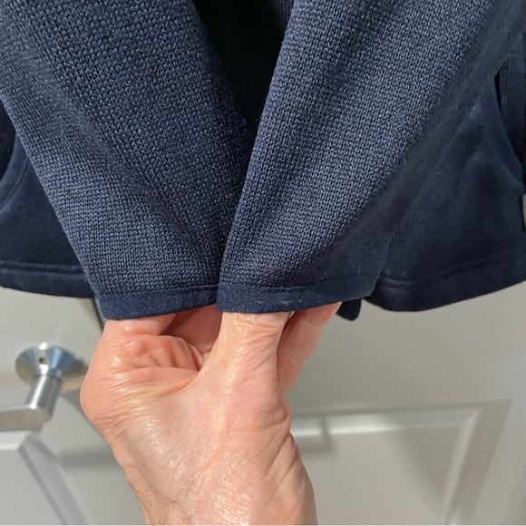 Eddie Bauer Jacket Long Sleeve Women’s Blue Knit Double Breasted Large B… - Picture 6 of 9